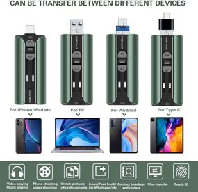 img 2 attached to 📱 256GB Flash Drive for iPhone & Android, High-Speed Thumb Drive, USB Memory Stick with Photo Stick Feature - External Storage for iPhone/iPad/Android/PC (Dark Green)