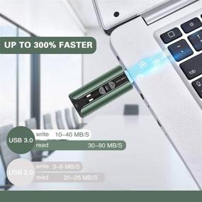 img 1 attached to 📱 256GB Flash Drive for iPhone & Android, High-Speed Thumb Drive, USB Memory Stick with Photo Stick Feature - External Storage for iPhone/iPad/Android/PC (Dark Green)