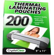 🔒 crystal clear 200-pieces: the ultimate universal thermal laminating pouches for professional results logo