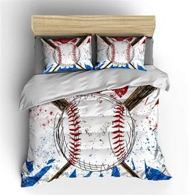 img 3 attached to Abojoy Vintage Baseball Microfiber Comforter