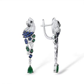 img 3 attached to Santuzza Sterling Silver Zirconia Earrings - Elegant Girls' Jewelry & Earrings