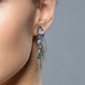 img 1 attached to Santuzza Sterling Silver Zirconia Earrings - Elegant Girls' Jewelry & Earrings