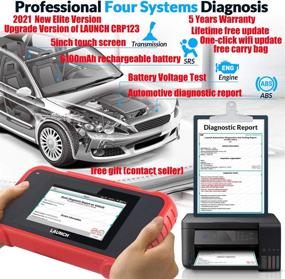 img 3 attached to Upgrade CRP123E OBD2 Scanner Code Reader for Car Diagnostics – ABS SRS Engine Transmission, Touchscreen Wi-Fi, One-Click Lifetime Free Updates, Includes Carry Bag – Enhanced Version of CRP123