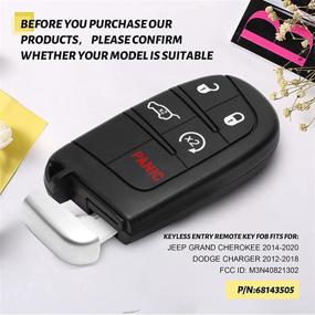 img 2 attached to 🔑 Tyranway Keyless Entry Remote Key Fob for Jeep Grand Cherokee 2014-2020 - FCC ID: M3N40821302