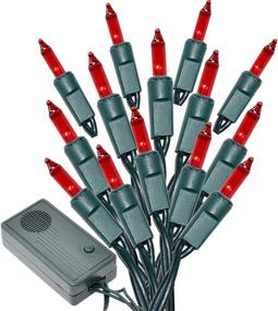 img 4 attached to 🎄 Holiday Essence Red Musical Christmas Lights - 25 Classical Holiday Songs - 140 Indoor 8 Function Chaser - Green Wire - 31.2 Ft Wire Length, 2" Space Between Bulbs