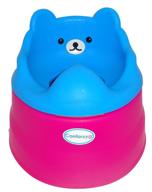 🚽 teddy potty training toilet seat: 2-in-1 solution for easy and fun toddler toilet training (blue & pink) logo
