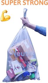 img 2 attached to 🗑️ Neutrino Trash Bags (100 Count): Heavy Duty Drawstring Plastic Garbage Bags for 8-9 Gallon Liners - Simple Human Code H Trash Cans Compatible