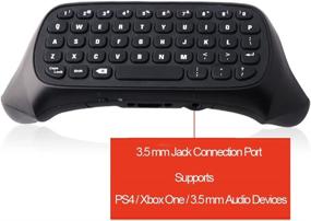 img 3 attached to 🎮 Megadream [Audio Compatible] Xbox One Controller Keyboard: 2.4G Mini Wireless Online Gaming Chatpad with 3.5mm Jack - Enhanced Audio & Music Experience for Microsoft Xbox One/Xbox One S PC