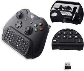 img 4 attached to 🎮 Megadream [Audio Compatible] Xbox One Controller Keyboard: 2.4G Mini Wireless Online Gaming Chatpad with 3.5mm Jack - Enhanced Audio & Music Experience for Microsoft Xbox One/Xbox One S PC