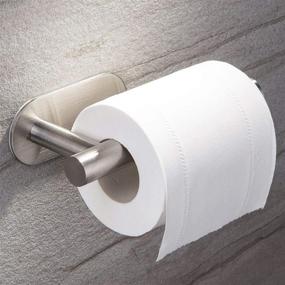 img 1 attached to Premium Stainless Steel Taozun Toilet Paper Holder 🚽 - Wall Mounted, Self Adhesive Bathroom Tissue Roll Holder
