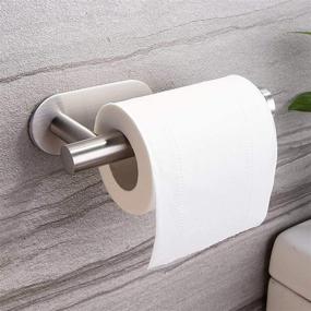 img 3 attached to Premium Stainless Steel Taozun Toilet Paper Holder 🚽 - Wall Mounted, Self Adhesive Bathroom Tissue Roll Holder