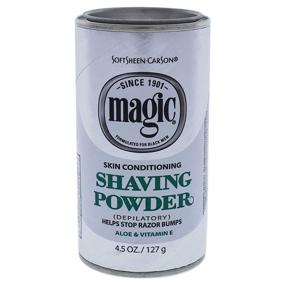 img 4 attached to SoftSheen-Carson Magic Razorless Shaving Powder for Black Men, Skin Conditioning Formula with Vitamin E and Aloe, Depilatory, Reduces Razor Bumps, 4.5 oz