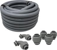 🔌 sealproof 1-inch 25 ft non-metallic liquid-tight conduit and connector kit - flexible electrical conduit type b with 4 straight and 2 90-degree fittings логотип