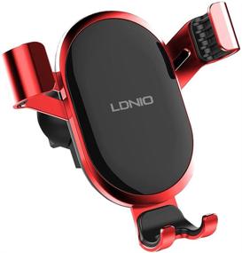 img 4 attached to 📱 Universal Gravity Car Phone Holder Mount: Securely Fits iPhone 12 Pro Max Mini SE 9 11 Pro Max Xs Max Xr X 8 7 Plus, Samsung Galaxy Note10 S20 S10 Etc - Red