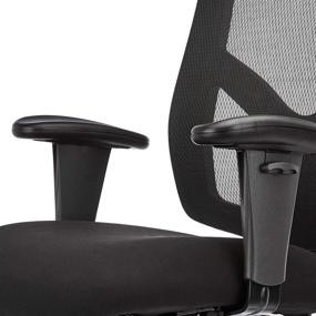 img 2 attached to 🪑 Black JC Home Manager's Chair with Adjustable Arms for Enhanced Comfort and Support