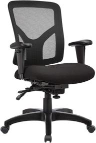 img 4 attached to 🪑 Black JC Home Manager's Chair with Adjustable Arms for Enhanced Comfort and Support