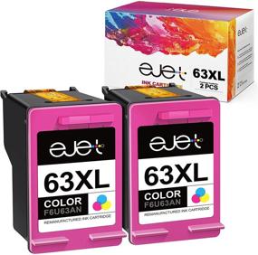 img 4 attached to 🖨️ Ejet Remanufactured 63XL Ink Cartridge- Compatible Replacement for HP 63 63XL- for OfficeJet 3830, Envy 4520, 4512, Officejet 4650, 5255, Deskjet 1112, 3634, 3632 Printers- 2 Tri-Color Pack