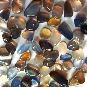 img 2 attached to Natural Blue Agate Stones: Perfect Vase Fillers, Plant Bedding, Table Scatter, and Gems Display