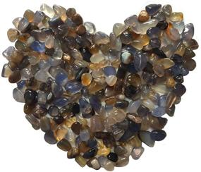 img 1 attached to Natural Blue Agate Stones: Perfect Vase Fillers, Plant Bedding, Table Scatter, and Gems Display