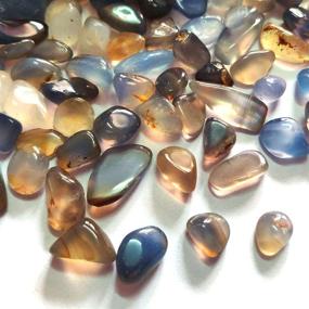 img 3 attached to Natural Blue Agate Stones: Perfect Vase Fillers, Plant Bedding, Table Scatter, and Gems Display