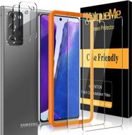 📷 [2+2 пакета] уникальная защитная пленка для камеры и экрана uniqueme для samsung galaxy note 20 6.7" 5g / 4g - закаленное стекло [простая установка] прозрачность hd [антицарапин] [без пузырей] логотип