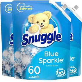 img 4 attached to 💙 Snuggle Liquid Fabric Softener Easy-Pouch, Blue Sparkle: Long-lasting freshness for 180 loads in a pack of 3 (48 fl oz each)