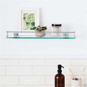 img 1 attached to 🚽 Enhance Your Bathroom with the Kraus KEA-14445CH Aura Shelf with Railing - Convenient Bathroom Accessories