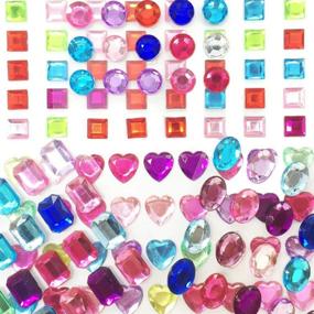 img 4 attached to 🌈 Наклейки с разноцветными стразами ZEAVOLA Bling Craft Jewels Crystal Gem – различные размеры (250 штук), самоклеющиеся