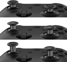 img 2 attached to 🎮 eXtremeRate Interchangeable Ergonomic Thumbstick for Xbox Series X & S/Xbox One/Xbox One Elite/Xbox One S & X Controller with 3 Height Domed and Concave Grips Adjustable Joystick - Black