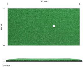 img 1 attached to 🏌️ 12"x24" Truedays Residential Golf Mat with Rubber Tee Holder - Enhance Your Practice Hitting Experience