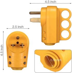 img 3 attached to Miady Universal Power Plug: Easy Unplug Design, Heavy Duty Grounding, ETL Listed - Yellow