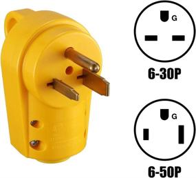 img 1 attached to Miady Universal Power Plug: Easy Unplug Design, Heavy Duty Grounding, ETL Listed - Yellow