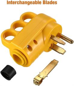 img 2 attached to Miady Universal Power Plug: Easy Unplug Design, Heavy Duty Grounding, ETL Listed - Yellow