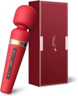 💦 waterproof massage wand with soft silicone head - cordless, quiet, and relaxing for women and men (red) логотип