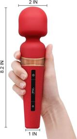 img 1 attached to 💦 Waterproof Massage Wand with Soft Silicone Head - Cordless, Quiet, and Relaxing for Women and Men (Red)