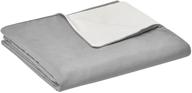 🛏️ ynm cotton/polyester duvet cover for weighted blankets: grey/white reversible, 60''x80'' - enhance your weighted blanket experience! logo