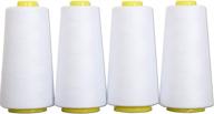 🧵 threadart polyester serger thread 2750 yds 40/2 - white - 56 colors - 4 cone bundle logo