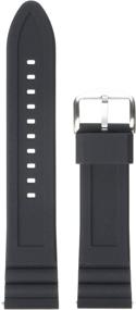 img 4 attached to 📿 Versatile Interchangeable Watch Band: Fossil Silicone and Stainless Steel Strap for Ultimate Style