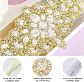 img 1 attached to Crystal Belt Wedding Rhinestone Applique Women's Accessories for Belts