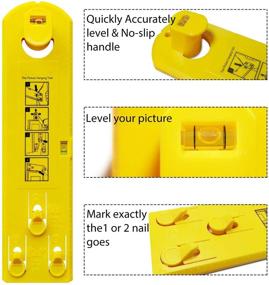 img 3 attached to Cathunez Picture Hanging Tool Kit: Level Ruler & Marking Nail for Perfectly Hung Photo Frames, Mirrors, Clocks, Artwork