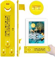 cathunez picture hanging tool kit: level ruler & marking nail for perfectly hung photo frames, mirrors, clocks, artwork logo