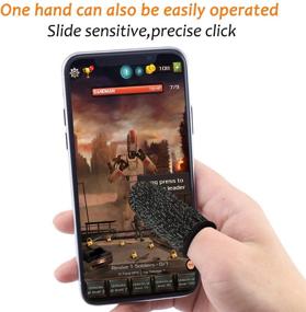 img 1 attached to 🎮 Enhanced Gaming Experience with Newseego Mobile Game Controllers Finger Sleeve - Anti-Sweat, Soft Touch, Sensitive Shoot and Aim - Android & iOS Compatible [6 Pack]