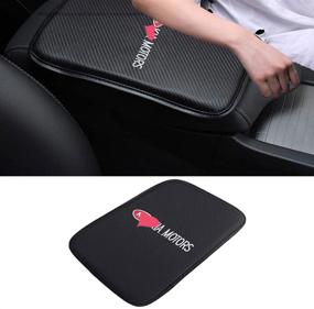 img 4 attached to Sparkle-Um Car Center Console Pad Auto Armrest Seat Box Cover Protector