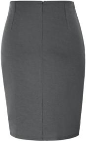 img 4 attached to Stylish Women's Elastic Stretch Bodycon Pencil Skirts: Perfect for Fashionable Women's Clothing