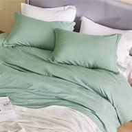 зеленые одеяла bedsure размера queen - премиум-мягкий комплект одеял queen с застежкой-молнией - 3-х предметный набор постельного белья включает 1 одеяло размером 90x90 дюймов и 2 наволочки логотип