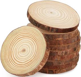 img 4 attached to 🌲 Binswloo Natural Wood Slices Ornaments - 40 Pcs 3.1-3.5 Inch Craft Wooden Circles for DIY Crafts, Painting, Wedding & Christmas Decor