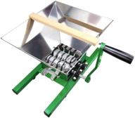 🍏 fruit and apple crusher - 7l manual juicer grinder, portable fruit scratter pulper for wine and cider pressing (made of stainless steel, 1.8 gallon capacity, green) logo