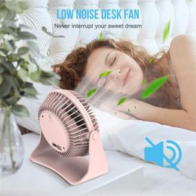 img 1 attached to 🌬️ BESKAR 10000mAh Rechargeable Battery Operated Small Table Fan: A 2020 New 6-Inch Personal Quiet Fan with 36Hrs Long Working Time, 3 Speeds & Strong Airflow - Ideal Mini USB Desk Fan for Office, Bedroom, and Home