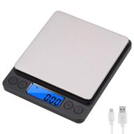 xinbaohong rechargeable usb digital kitchen scale 500g/0.01g with lcd, 6 units, tare, pcs function - pocket jewelry & cooking food scale + 2 trays logo