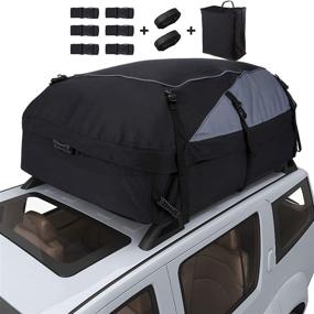 img 4 attached to 🚗 Car Top Carrier: 20 Cubic Feet Waterproof Cargo Bag for All Vehicles - Heavy Duty Traps, Convenient Rooftop Storage Luggage